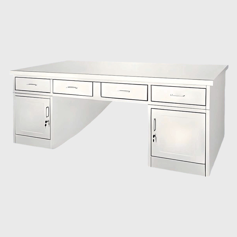 Sykehusarbeidsbenk i rustfritt stål med skuffer